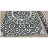 Image 2 : Two Black and White Mandala Pattern Outdoor Rugs, 5 × 7 Ft