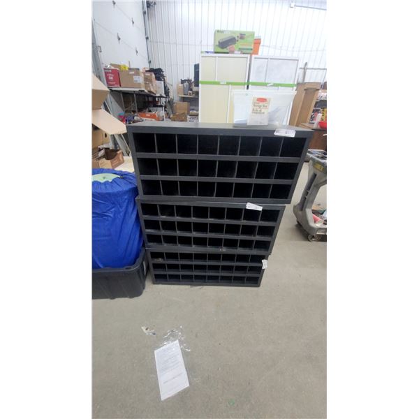 Three-Piece Metal Bolt Bins with 80 Compartments
