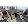 Image 2 : Contemporary Dining Set: Rectangular Table, Backless Benches, and Five Chairs