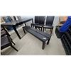 Image 7 : Contemporary Dining Set: Rectangular Table, Backless Benches, and Five Chairs