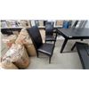 Image 8 : Contemporary Dining Set: Rectangular Table, Backless Benches, and Five Chairs