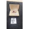 Image 1 : 925 Ring, Size 8, Red Stone Heart Shape, 4 Grams