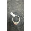 Image 5 : 925 Ring, Size 8, Red Stone Heart Shape, 4 Grams