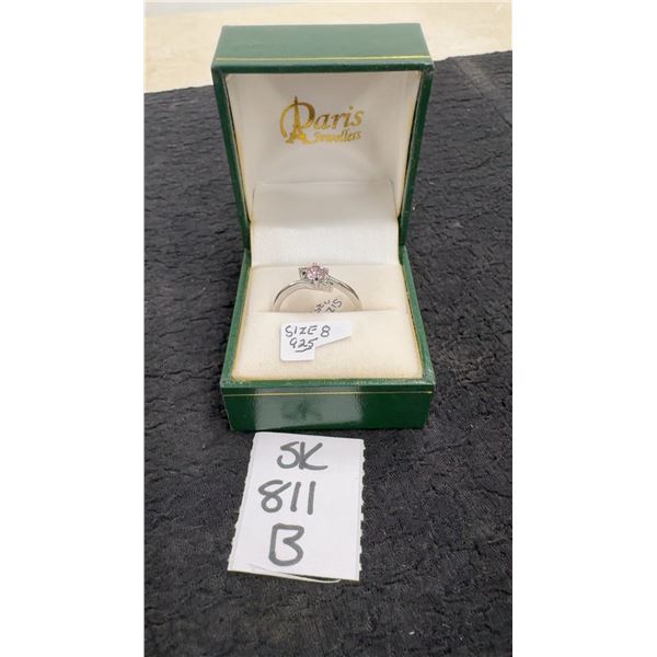 925 Ring, Size 8, 3 Stones, 3 Grams