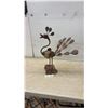 Image 1 : Rustic Metal Peacock Sculpture