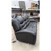 Image 6 : Three-Piece Dark Brown Faux Leather Power Reclining Sofa 85”