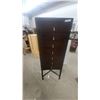 Image 1 : Tall 7-Drawer Espresso Lingerie Chest with Silver Tapered Pulls and X-Base Legs