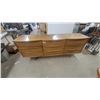 Image 1 : Mid-Century Modern Dresser with 9 Drawers, 30” × 80” × 19”