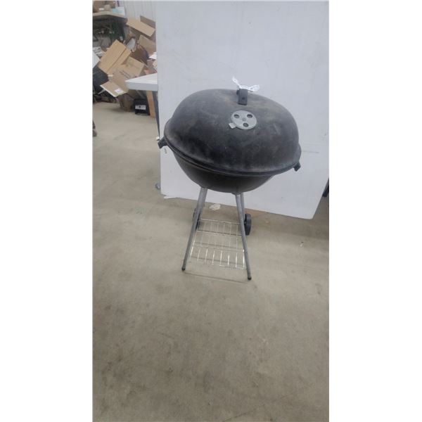 Charcoal Grill with Lid, Grate, and Bottom Shelf