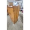 Image 2 : Oak Veneer Armoire with Two Bi-Fold Doors and Two Drawers 60”×30”×28”