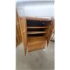 Image 6 : Oak Veneer Armoire with Two Bi-Fold Doors and Two Drawers 60”×30”×28”