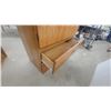 Image 7 : Oak Veneer Armoire with Two Bi-Fold Doors and Two Drawers 60”×30”×28”