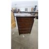 Image 1 : Dark Brown Wooden 5-Drawer Chest of Drawers with Wooden Knob Handles 45”×32”×20”