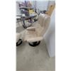 Image 6 : Ekornes Stressless Leather-Style Swivel/Recliner and Ottoman, Beige