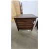 Image 2 : Pair of Dark Brown Wooden Four-Drawer Nightstands with Round Knobs