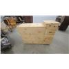 Image 1 : Modular Pine Wood Storage Unit with 2 Upper Cabinets, 8 Doors and 4-Drawer L-Shaped Dresser