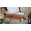 Image 2 : Traditional Mahogany-Finish Console Table with Turned Pedestal Bases and Claw Feet 30”×72”×20”