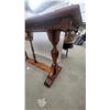 Image 3 : Traditional Mahogany-Finish Console Table with Turned Pedestal Bases and Claw Feet 30”×72”×20”