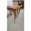 Image 4 : Set of 2 Vintage Wooden Nesting Tables With Carved Cabriole Legs and Shaped Tops biggest one