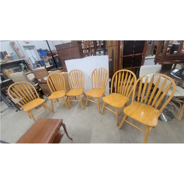 Set of 6 Windstream Bow-Back Spindle Wooden Dining Chairs