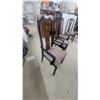 Image 3 : Set of 8 Dining Chairs with Upholstered Seats and Carved Backs