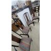 Image 5 : Set of 8 Dining Chairs with Upholstered Seats and Carved Backs