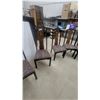 Image 6 : Set of 8 Dining Chairs with Upholstered Seats and Carved Backs