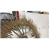 Image 3 : Sunburst Mirror with Gold-Tone Metal Rods, Approximately 44” Diameter