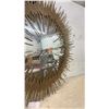 Image 4 : Sunburst Mirror with Gold-Tone Metal Rods, Approximately 44” Diameter