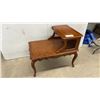 Image 1 : French Provincial Style End Table with Drawer and Mesh Sides 30 × 20 × 25