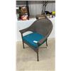 Image 1 : Wicker Patio Chair with Teal Cushion