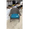 Image 2 : Wicker Patio Chair with Teal Cushion
