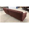 Image 4 : Mid-Century Modern Two-Piece Sofa Set with Tufted Backs and Rolled Arms 40 × 35 × 31