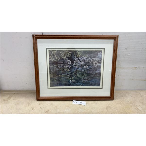 Paul Rankin “Loons” Print, 1994, Signed, Framed and Matted