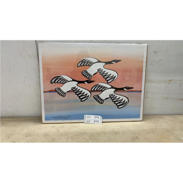 Ron Fairchuk "Snow Geese on Tranquillity Bay" Print, 18 × 24”