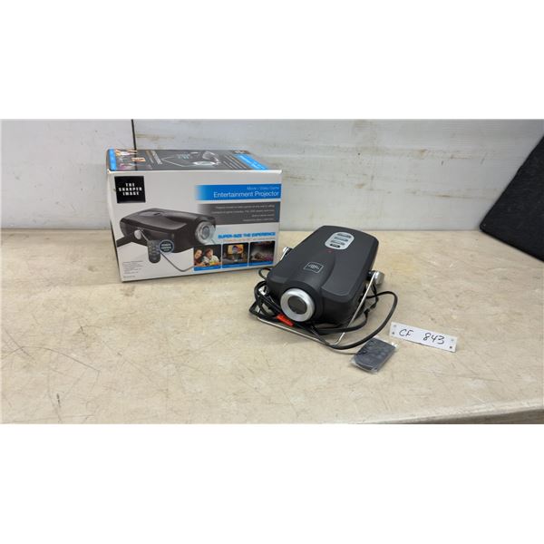 Sharper Image Entertainment Projector EC-PJ10, Remote, and Cables