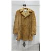 Image 1 : London Fog Maincoats Men's Tan Suede Car Coat with Faux Shearling Lining, Size 38