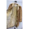 Image 5 : London Fog Maincoats Men's Tan Suede Car Coat with Faux Shearling Lining, Size 38