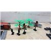 Image 3 : Train Set with Locomotive, Freight Cars, Track, Bridges, Signals, Trees