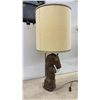 Image 7 : Pair of Carved Wood Horse Head Table Lamps with Shades, 33” high