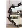 Image 2 : Ornate Wall Mirror with Dark Bronze-Tone and Gilt Style Frame, 23 × 29”