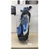Image 1 : ZZLF Golf Bag with Clubs: Wilson Staff II 1, 3, 4 Woods, ZZLF 6, 8 Irons