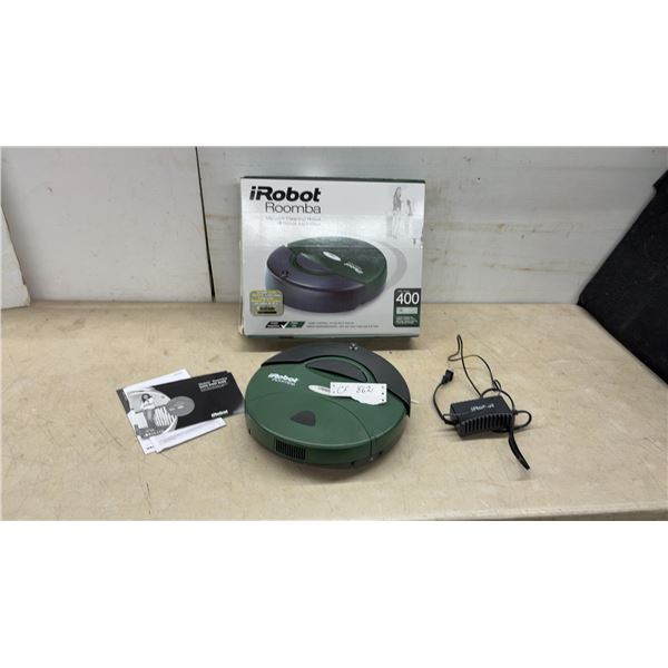 iRobot Roomba 400 Series Robotic Vacuum, Charger, Manuals, and Original Box