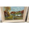 Image 6 : Pair of L.R. DeWandel 1952 Autumn Landscape Oil Paintings, 13 × 17”