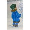 Image 5 : Michelle Palancette Watercolor: "Snowman" Framed Art, 20 × 16”