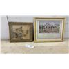 Image 1 : Two Framed Artworks: Chinese Landscape Painting and German Confirmation Certificate, Largest