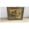 Image 2 : Two Framed Artworks: Chinese Landscape Painting and German Confirmation Certificate, Largest