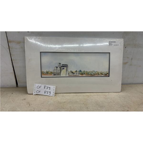 Jennifer Dubienski "Horizontal Elevator" Watercolor Painting, 11 × 20”