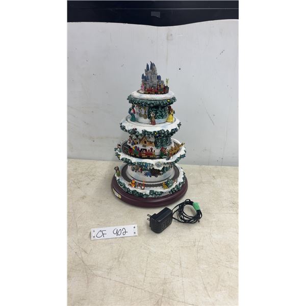 Village Disney's Wonderful World of Christmas Rotating Musical Tabletop Tree- Approximately 16”