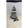 Image 1 : Village Disney's Wonderful World of Christmas Rotating Musical Tabletop Tree- Approximately 16”